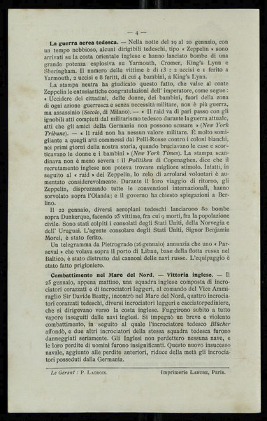 Documenti della guerra : bollettino d'informazioni pubblicato dalla Camera di commercio di Parigi